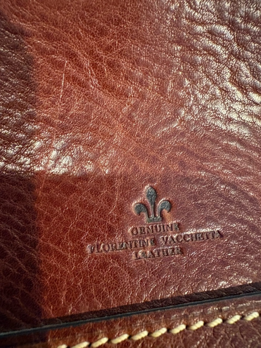 Dooney & Bourke Florentine Vacchetta Small Flap Crossbody Chestnut Brown - Picture 7 of 7